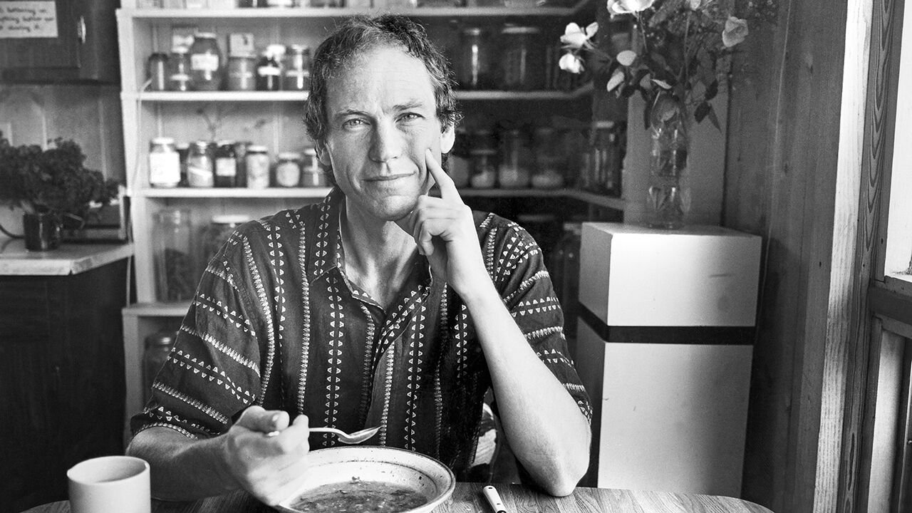 John Robbins eats at his kitchen table at home near Santa Cruz, California
